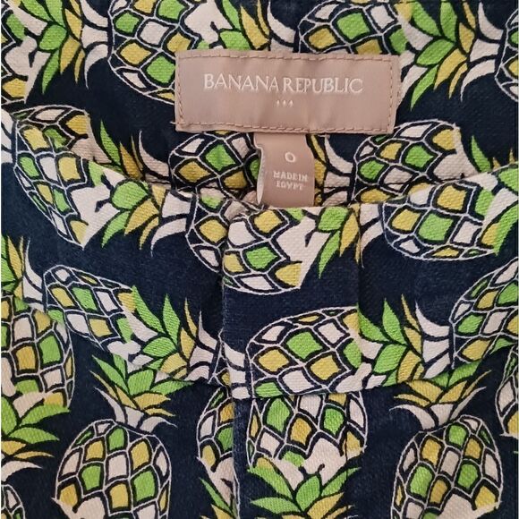 Banana Republic Cotton Pineapple Shorts Size 0 - Picture 4 of 5